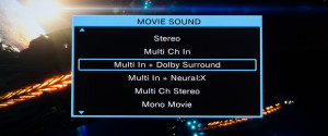 Bei einer PCM-Quelle hat man die Wahl zwischen dem Upmixer von Dolby und dem von DTS: