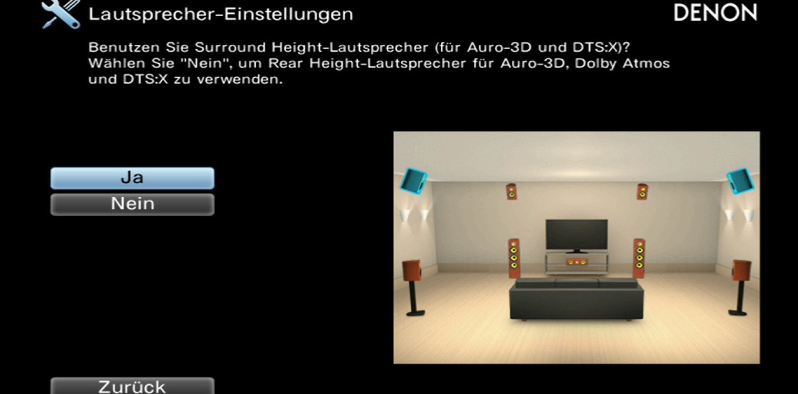 Parallelbetrieb von Auro-3D und DTS:X auch mit Surround-Height-Boxen ...