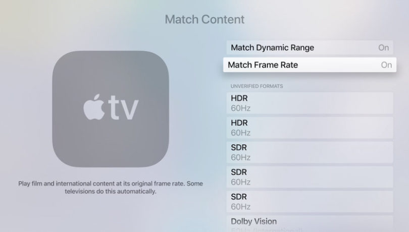 Apple TV 4K: Bildfrequenz und HDR-Ausgabe passt sich künftig Inhalt an