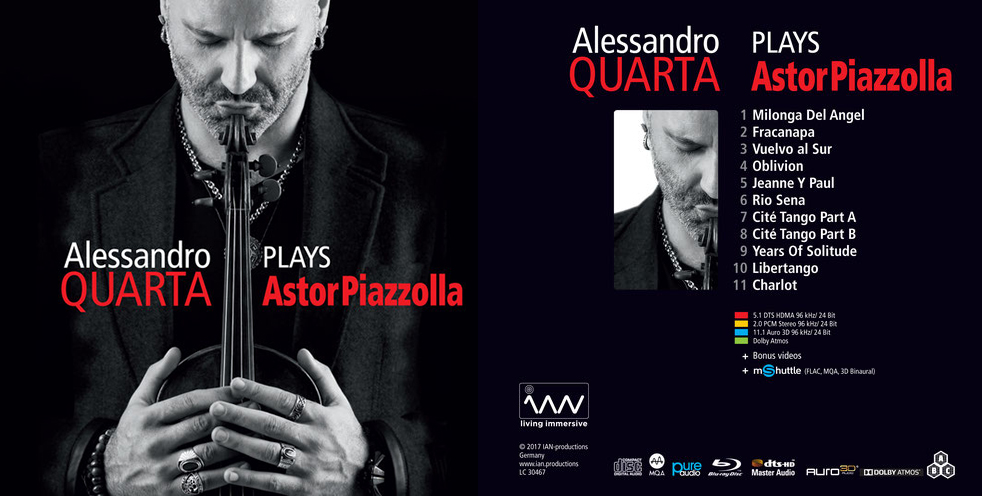 Geigenvirtuose Alessandro Quarta: Neues Album mit Auro-3D und Atmos