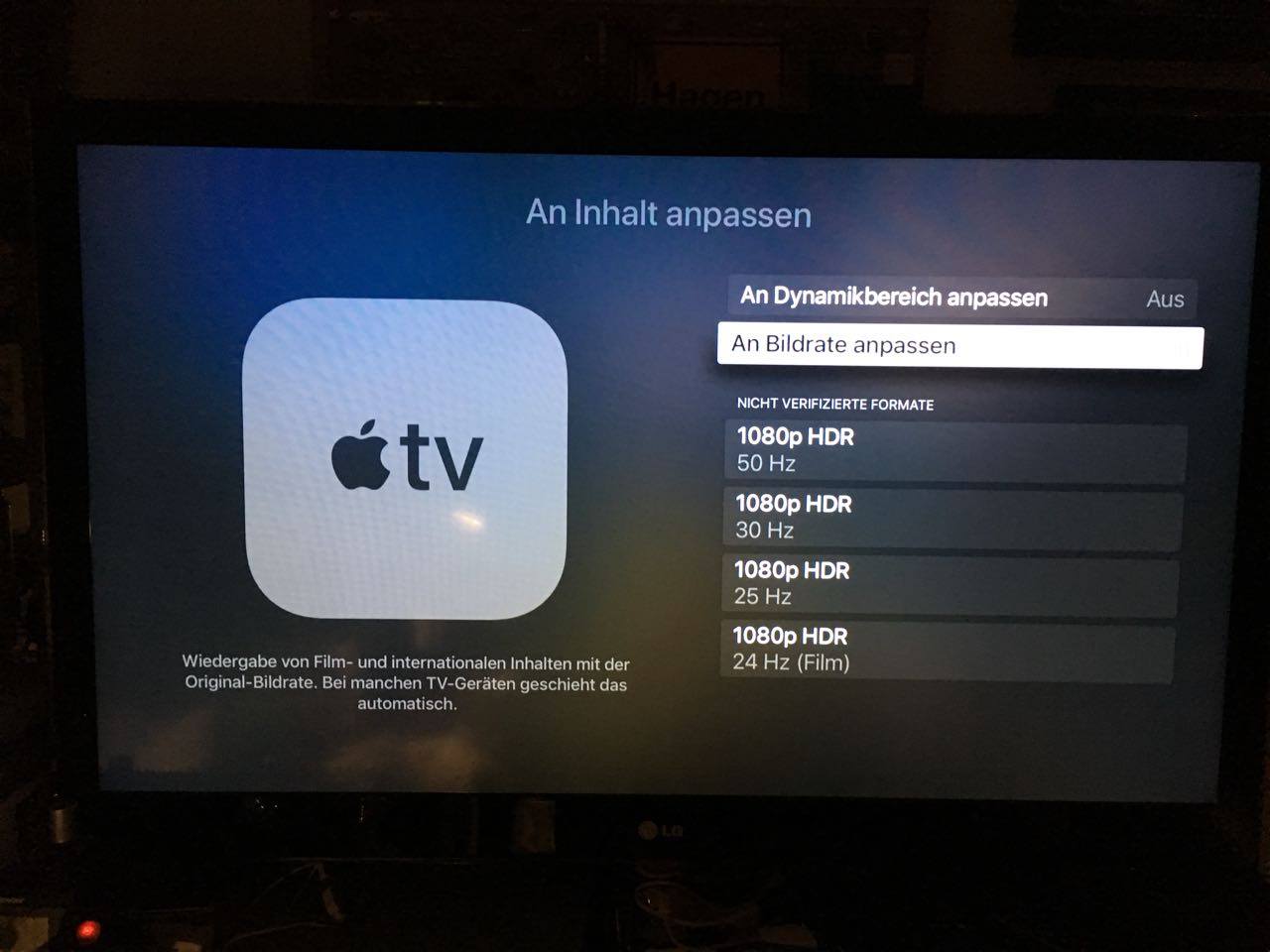 Apple TV 4K: tvOS 11.2 für flexibleren Umgang mit Dolby Vision und 24p