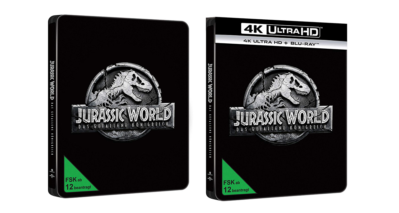 "Jurassic World: Das gefallene Königreich" als Steelbook auf UHD- und Blu-ray Disc
