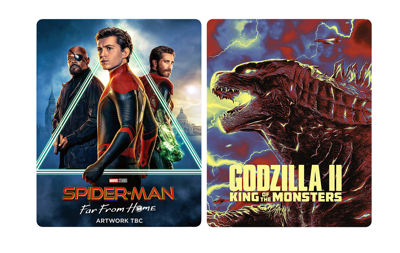 Steelbooks von "Spider-Man: Far From Home" und "Godzilla II"