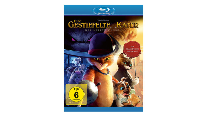 „Der gestiefelte Kater 2“ auf Blu-ray mit deutschem und englischem Dolby-Atmos-Ton